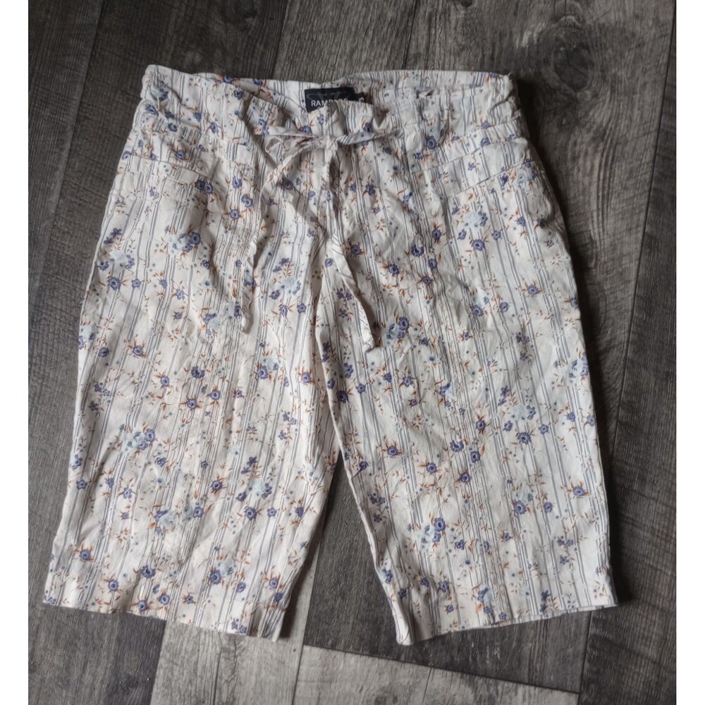 Rampage Women's 3 White/Blue Bermuda Shorts, Vtg